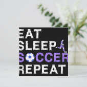 Eat Sleep Soccer Repeat Shirt Cool Sport Player Save The Date (Stehend Vorderseite)