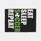 Eat Sleep Soccer Repeat Soccer Player Gift Shirt  Fleecedecke (Vorderseite (Horizontal))