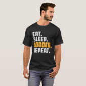Eat Sleep Soccer Repeat Soccer Player Retro Vint T-Shirt (Vorne ganz)
