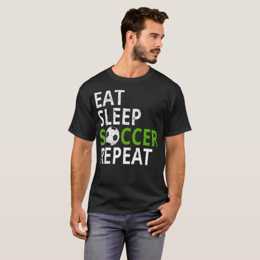Eat Sleep Soccer Repeat teens T-Shirt (Vorne ganz)