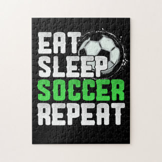 Eat Sleep Soccer Wiederholung Coolen Sport Player Puzzle