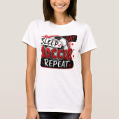 Eat Sleep Soccer Wiederholung Shirt - Bold Red & B (Vorderseite)