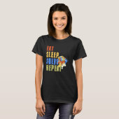 Eat Sleep Solve Repeat Solve Cube Puzzle Fun 8 T-Shirt (Vorne ganz)