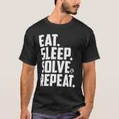 Eat Sleep Solve Repeat Speed Cubing Cuber Cube T-Shirt (Vorderseite)
