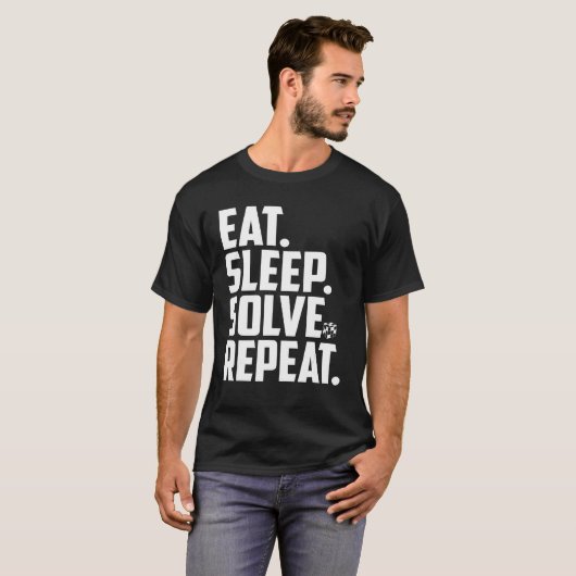 Eat Sleep Solve Repeat Speed Cubing Cuber Cube T-Shirt (Vorne ganz)