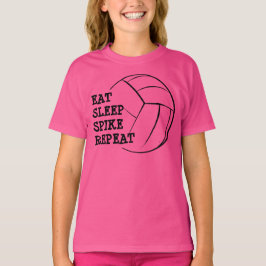 Eat Sleep Spike Wiederholen Volleyball Raglan Shir T-Shirt