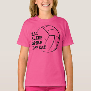 Eat Sleep Spike Wiederholen Volleyball Raglan Shir T-Shirt