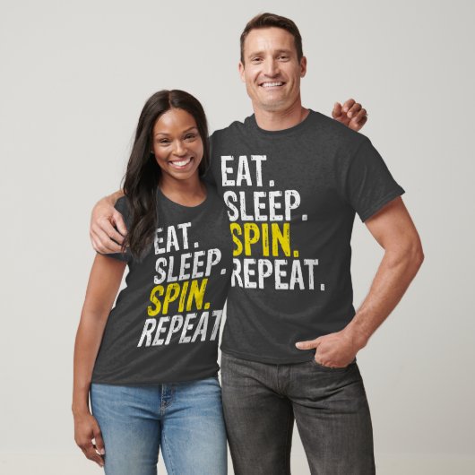 Eat Sleep Spin Repeat Gift Spinning Class T-Shirt (Unisex)