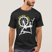 Eat Sleep Spin Wool Repeat Cute Hand Spinning Whee T-Shirt (Vorderseite)