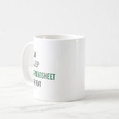 Eat Sleep Spreadsheet Repeat Funny Accounting Kaffeetasse (Vorderseite Links)