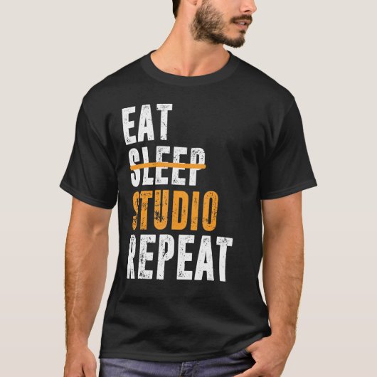 Eat Sleep Studio Wiederholung Architect Designer A T-Shirt (Vorderseite)