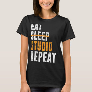 Eat Sleep Studio Wiederholung Architect Designer A T-Shirt