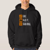 Eat Sleep Sudoku Repeat Number Place Board Game Hoodie (Vorderseite)