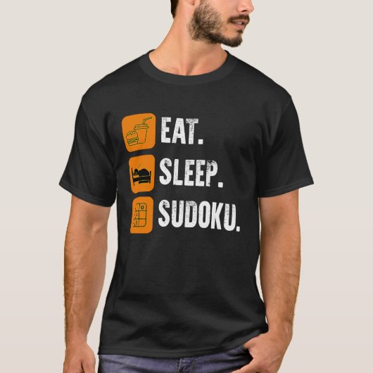 Eat Sleep Sudoku Repeat Number Place Board Game T-Shirt (Vorderseite)
