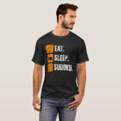 Eat Sleep Sudoku Repeat Number Place Board Game T-Shirt (Vorne ganz)