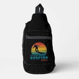 Eat Sleep Surfen Wiederholung Port Authority® Ruck Crossbody Bag