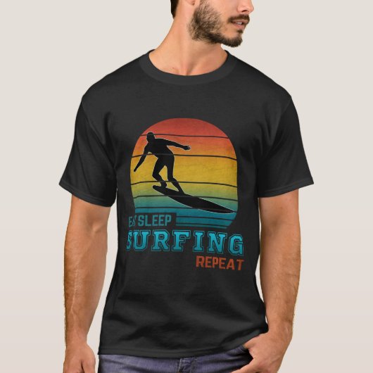 Eat Sleep Surfing Repeat Port Authority® Backpack T-Shirt (Vorderseite)