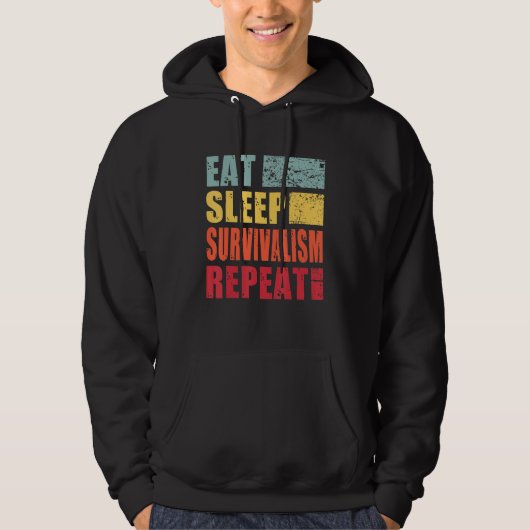 Eat Sleep Survivalsim Repeat Hoodie (Vorderseite)