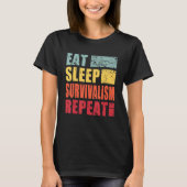 Eat Sleep Survivalsim Repeat T-Shirt (Vorderseite)