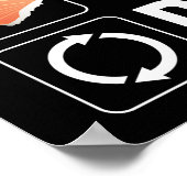 Eat. Sleep. Sushi. Repeat Poster (Ecke)