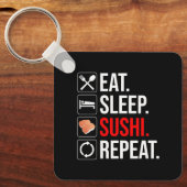 Eat. Sleep. Sushi. Repeat Schlüsselanhänger (Vorderseite)