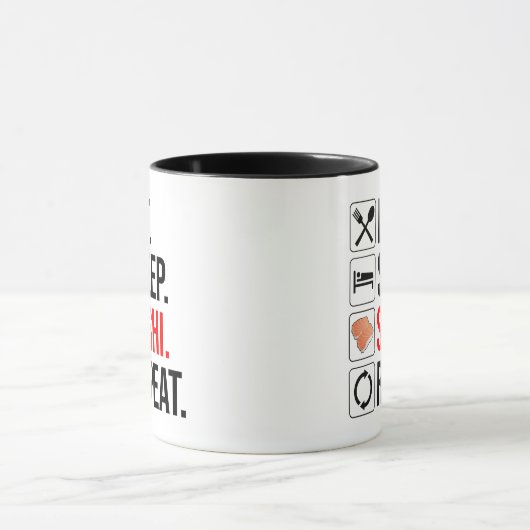 Eat. Sleep. Sushi. Repeat Tasse (Zentrum)