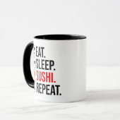 Eat. Sleep. Sushi. Repeat Tasse (Vorderseite Links)