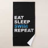 Eat Sleep Swim Repeat - Funny Geschenk für Schwimm Badehandtuch (Badehandtuch)