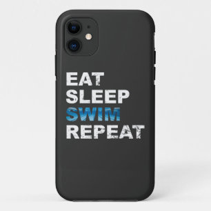 Eat Sleep Swim Repeat - Funny Geschenk für Schwimm Case-Mate iPhone Hülle