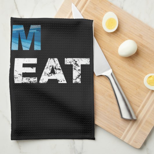Eat Sleep Swim Repeat - Funny Geschenk für Schwimm Geschirrtuch (Viertel Falte)