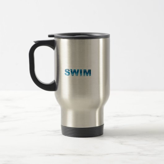 Eat Sleep Swim Repeat - Funny Geschenk für Schwimm Reisebecher (Links)