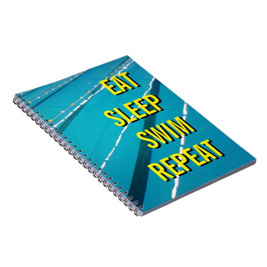 EAT SLEEP SWIM REPEAT Notizbuch Notizblock (Rechte Seite)