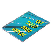 EAT SLEEP SWIM REPEAT Notizbuch Notizblock (Linke Seite)