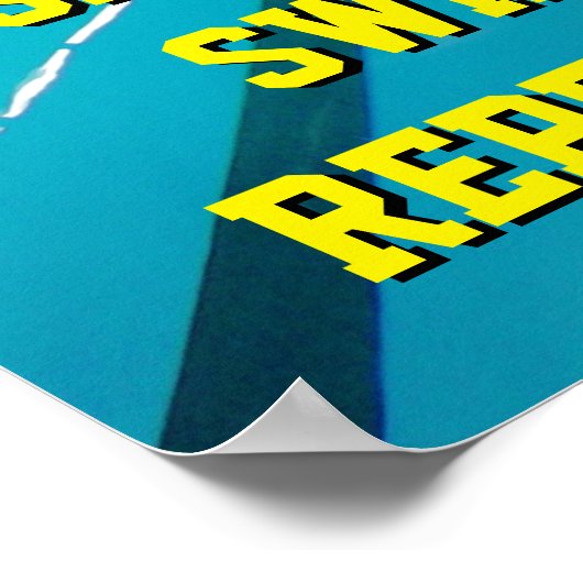 EAT SLEEP SWIM REPEAT Schwimmbadplakate Poster (Ecke)