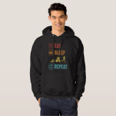 Eat Sleep Swim Ride Run Repeat Triathlete Training Hoodie (Vorne ganz)