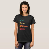 Eat sleep taekwondo repeat with tick check boxes T-Shirt (Vorne ganz)