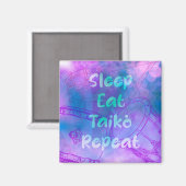 Eat sleep taiko repeat magneet magnet (Vorderseite/Rückseite)