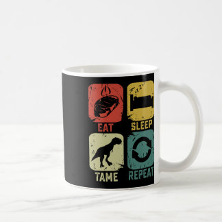 Eat Sleep Tame Wiederholung Dinosaur Gaming Geek F Kaffeetasse