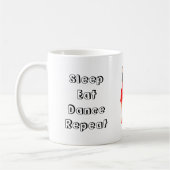 Eat Sleep Tance Wiederholung Kaffeetasse (Links)