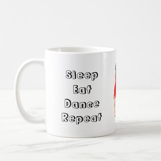 Eat Sleep Tance Wiederholung Kaffeetasse (Links)
