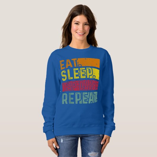 Eat Sleep Tap Dance Repeat Dancing Dancer Retro Sweatshirt (Vorne ganz)