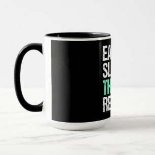 Eat Sleep Theater Wiederholung lustige Schauspiele Tasse