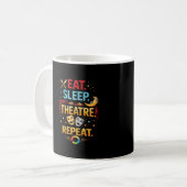 Eat, Sleep, Theatre, Repeat Kaffeetasse (Vorderseite Links)