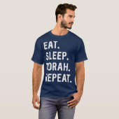 Eat Sleep Torah Repeat Hebrew Jewish Matan Torah T-Shirt (Vorne ganz)