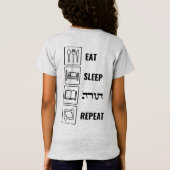Eat Sleep Torah Repeat - Jüdischer Lebensstil T-Shirt (Rückseite)