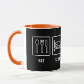 Eat Sleep Torah Repeat - Jüdischer Lebensstil Tasse (Links)