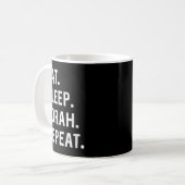 Eat Sleep Torah Wiederholung Hebräisch Jüdische Ma Kaffeetasse (Vorderseite Links)