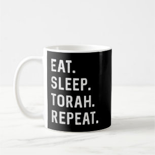 Eat Sleep Torah Wiederholung Hebräisch Jüdische Ma Kaffeetasse