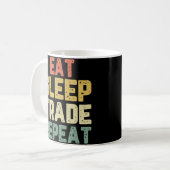 Eat Sleep Trade Repeat Day Stock Trading Trader Gi Kaffeetasse (Vorderseite Links)