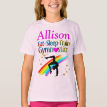 EAT SLEEP TRAGGYMNASTICS PERSONALISIERTES SHIRT